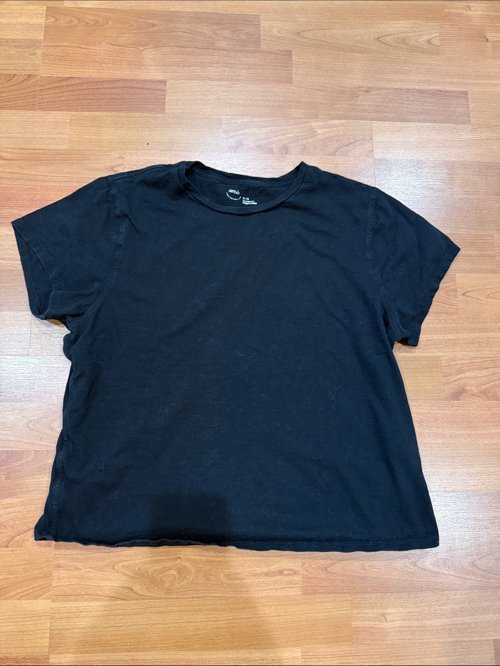 aerie Classic Black Crewneck Tee